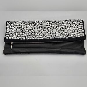 NEW BCBG MAXAZRIA Black Sequin Clutch